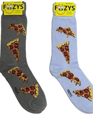 Mens Foozys Socks Design - Pepperoni in Blue, Gray