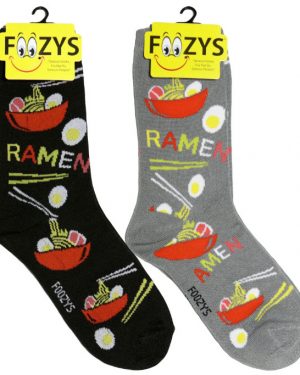 Mens Foozys Socks Design - Ramen in Grey, Black