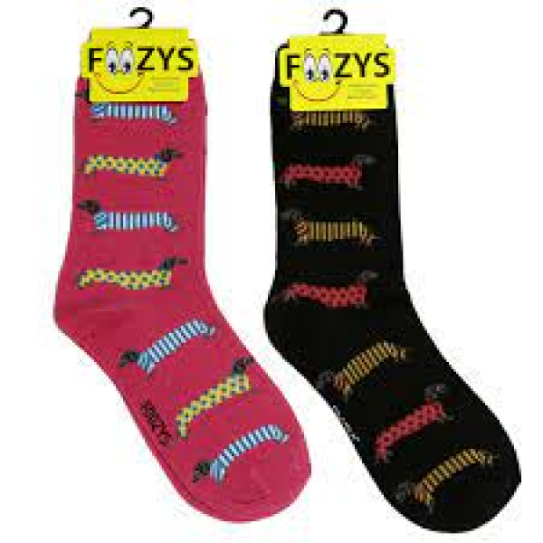 Womens Foozys Socks Design - Dachshund in Sweaters in Pink, Black ...
