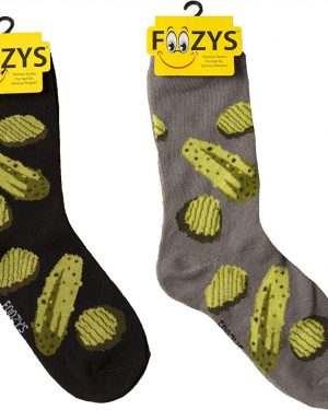 Mens Foozys Socks Design - Pickles in Grey, Black